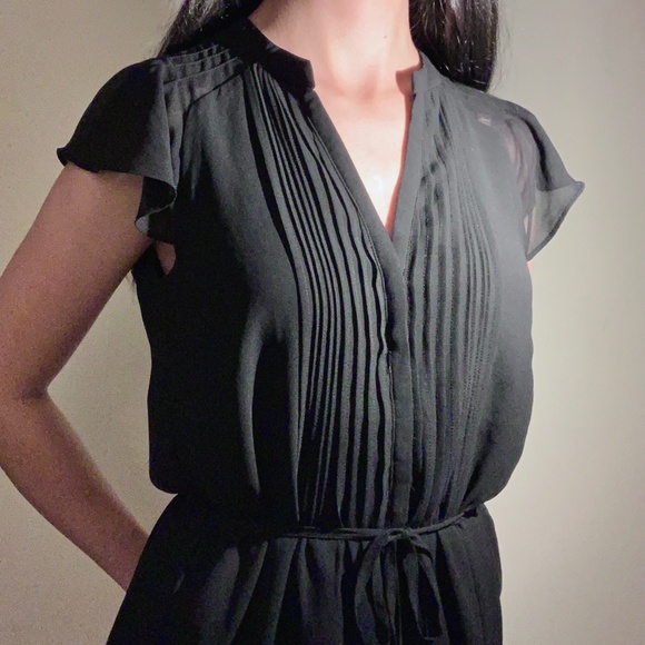 Like New H&M Little Black Dress with Chiffon Sleeves Size XS - Picture 3 of 6